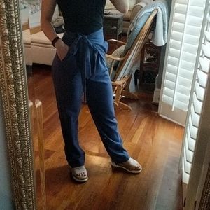 Misslook Flowy Pants with Bow Tie